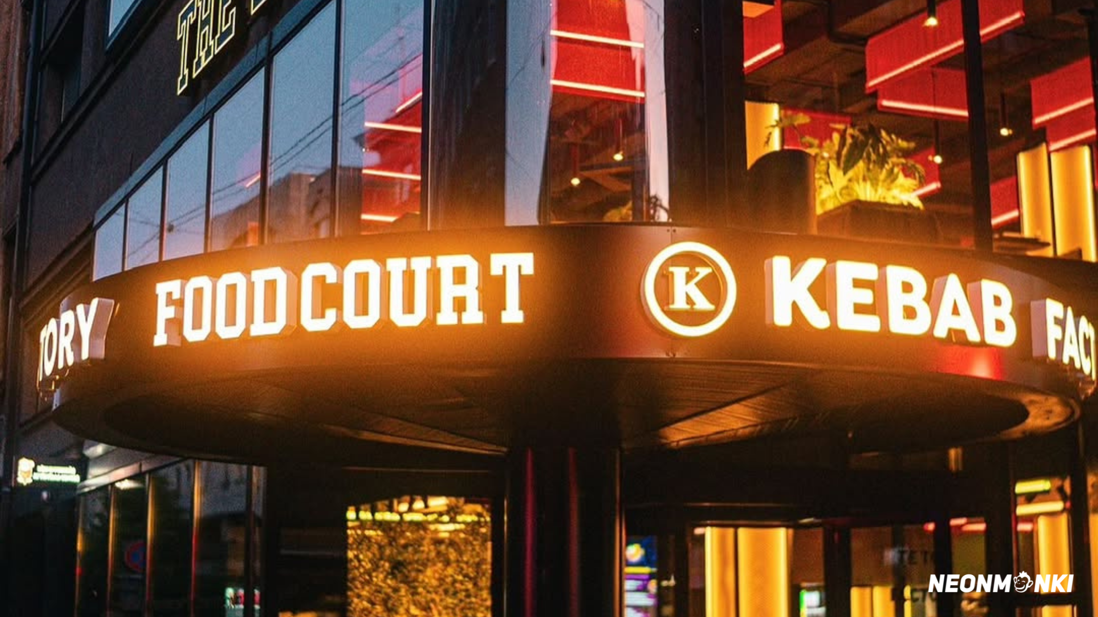 Beleuchtete Werbeschilder