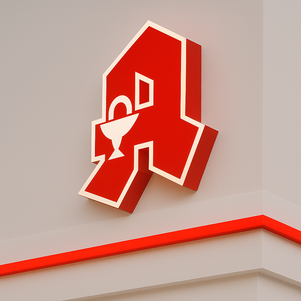 Leuchtreklame für Apotheken