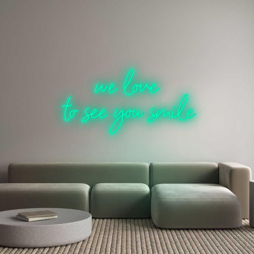 Konfigurator - Neon LED Flex - Personalisierter Indoor Schriftzug we love
 to ...