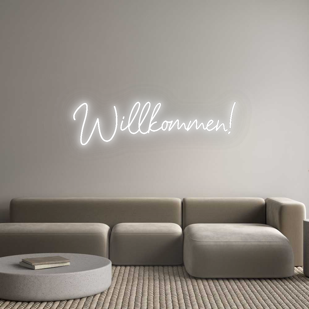 Konfigurator - Neon LED Flex - Personalisierter Indoor Schriftzug Willkommen!