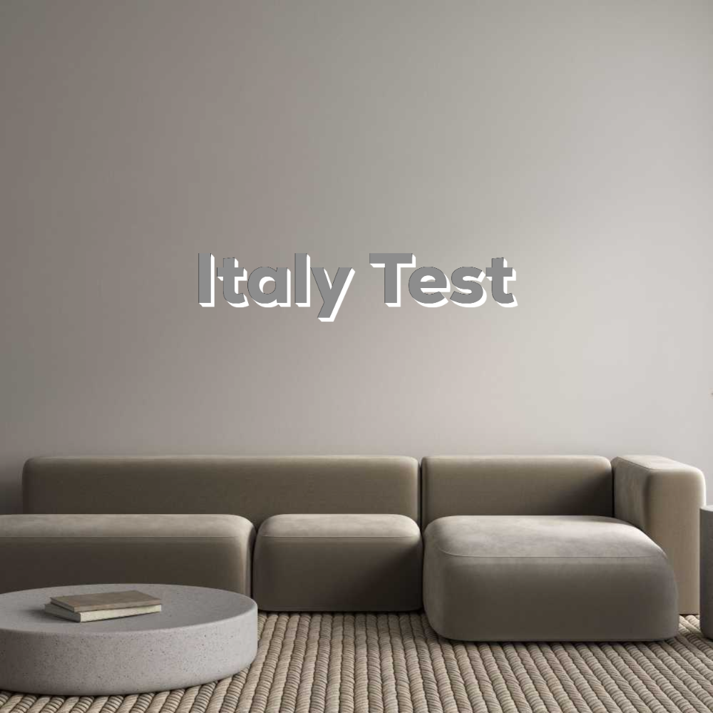 Configuratore - Insegne al neon e lettere luminose personalizzate Italy Test