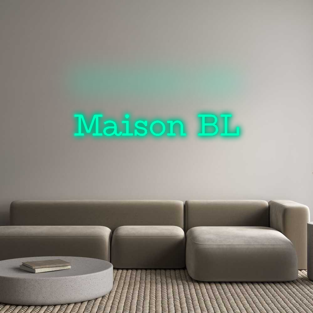 Configurateur - Neon LED Flex - Enseigne néon intérieure personnalisée Maison BL