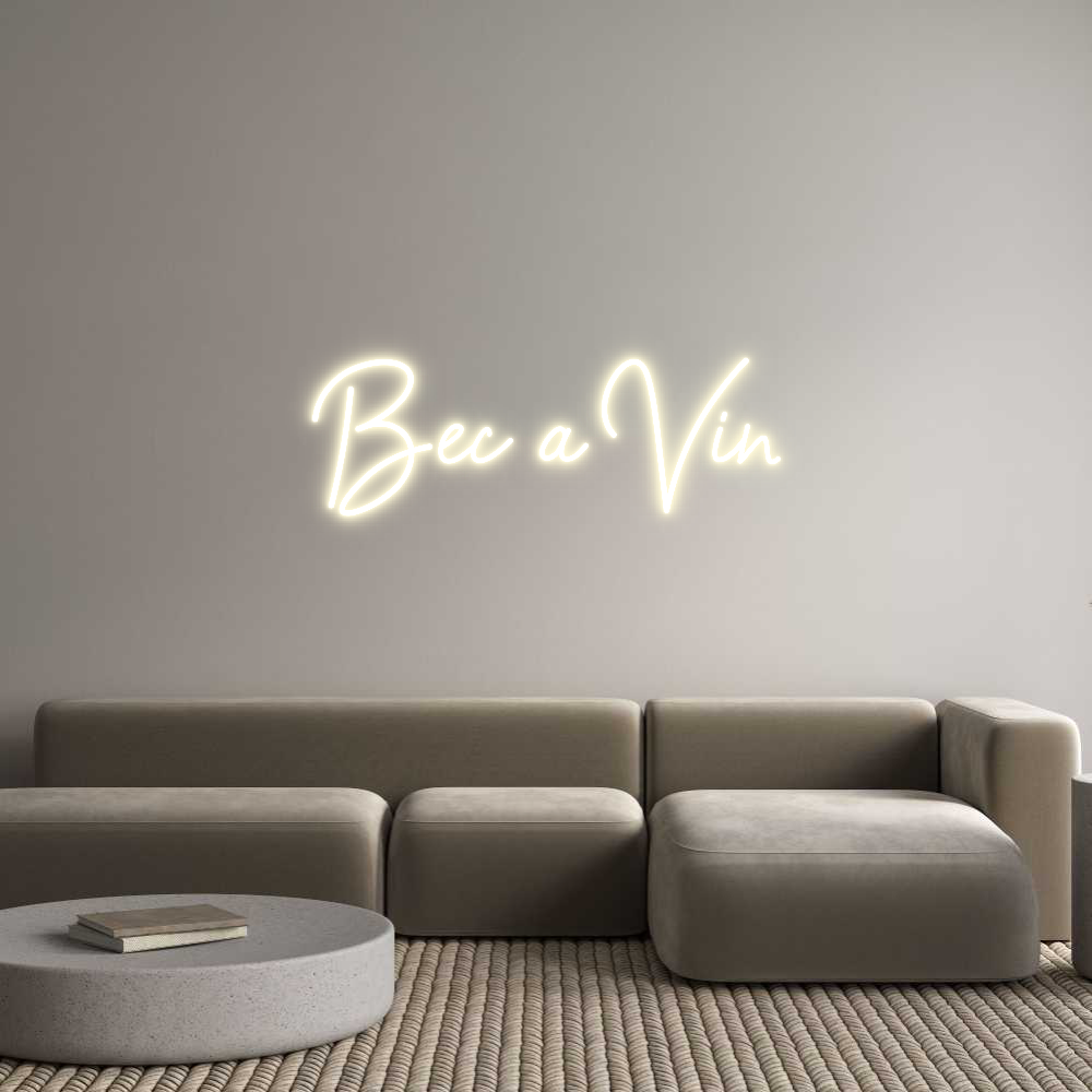 Configurateur - Neon LED Flex - Enseigne néon intérieure personnalisée Bec a Vin
