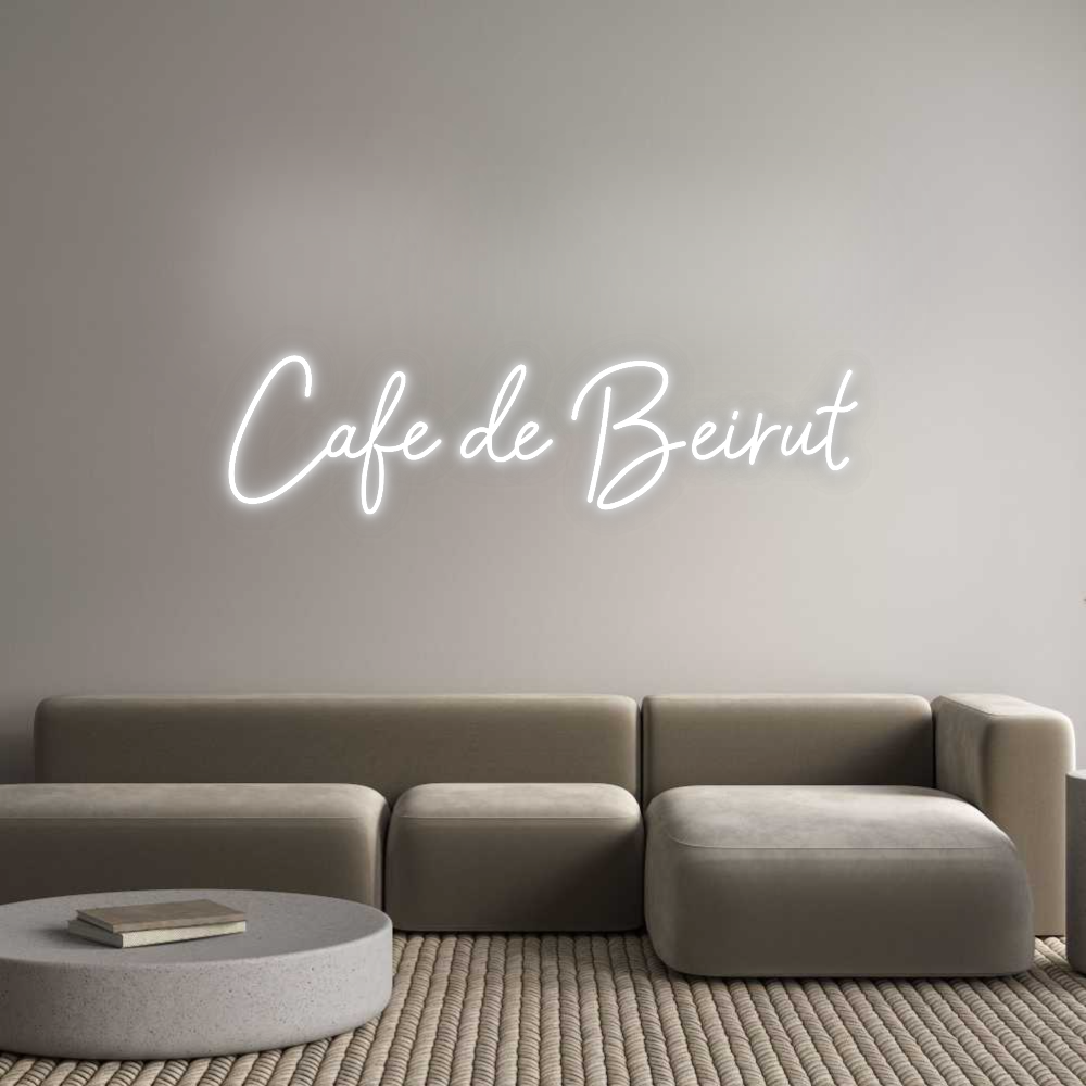 Konfigurator - Neon LED Flex - Personalisierter Indoor Schriftzug Cafe de Beirut