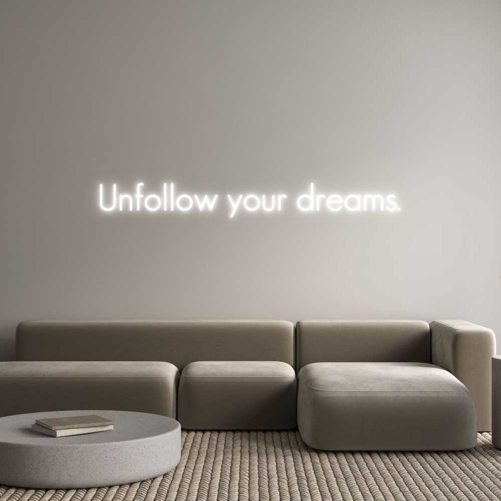 Konfigurator - Neon LED Flex - Personalisierter Indoor Schriftzug Unfollow your...