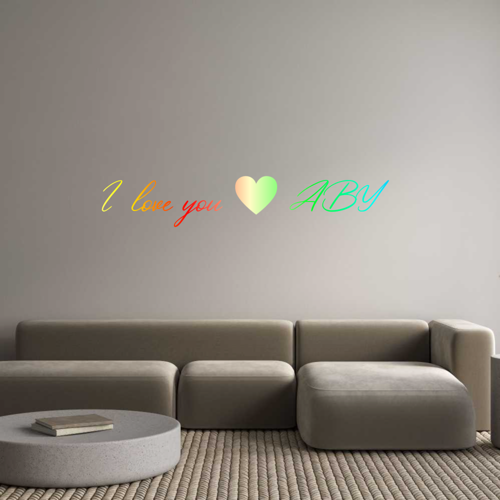 Configurateur - Neon LED Flex - Enseigne néon intérieure personnalisée I love you ❤️...