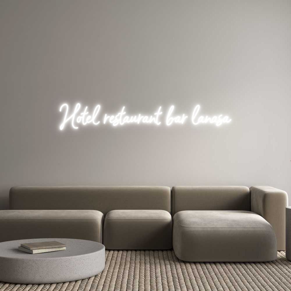 Configurateur - Neon LED Flex - Enseigne néon intérieure personnalisée Hôtel restaur...