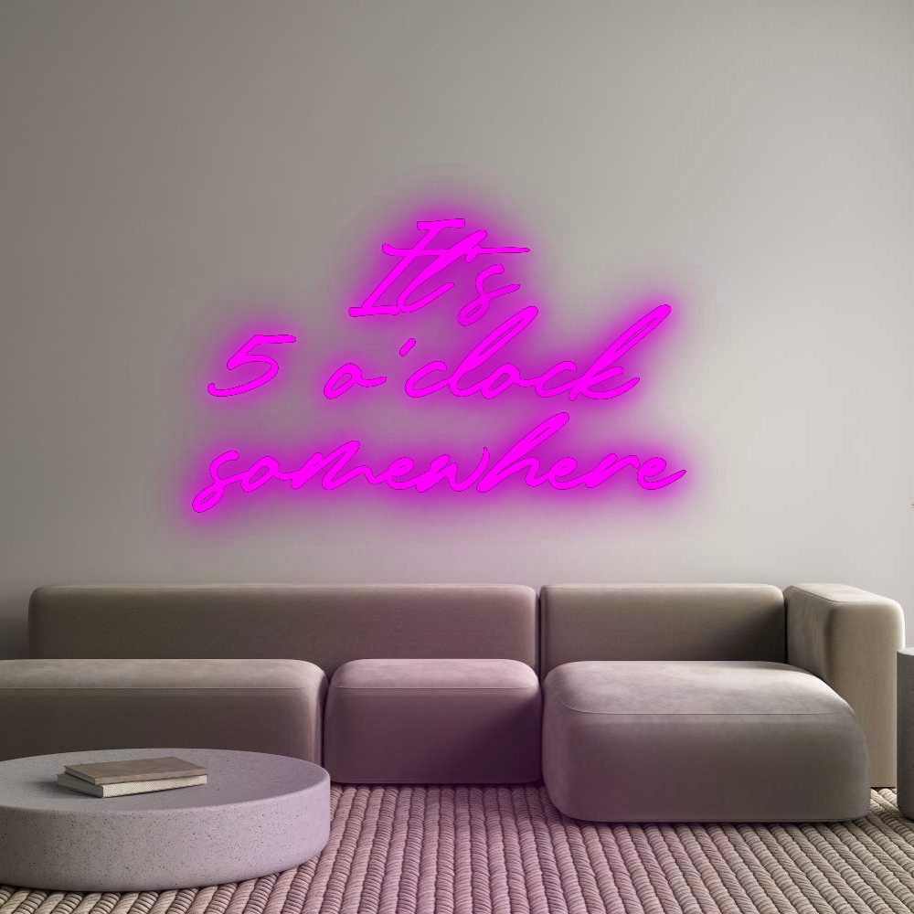 Konfigurator - Neon LED Clip - Personalisierter Indoor Schriftzug It's
5 o'cl...