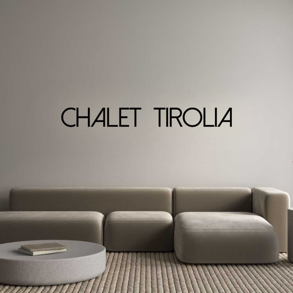 Konfigurator - Personalisierte Leuchtreklame & Leuchtbuchstaben Chalet Tirolia