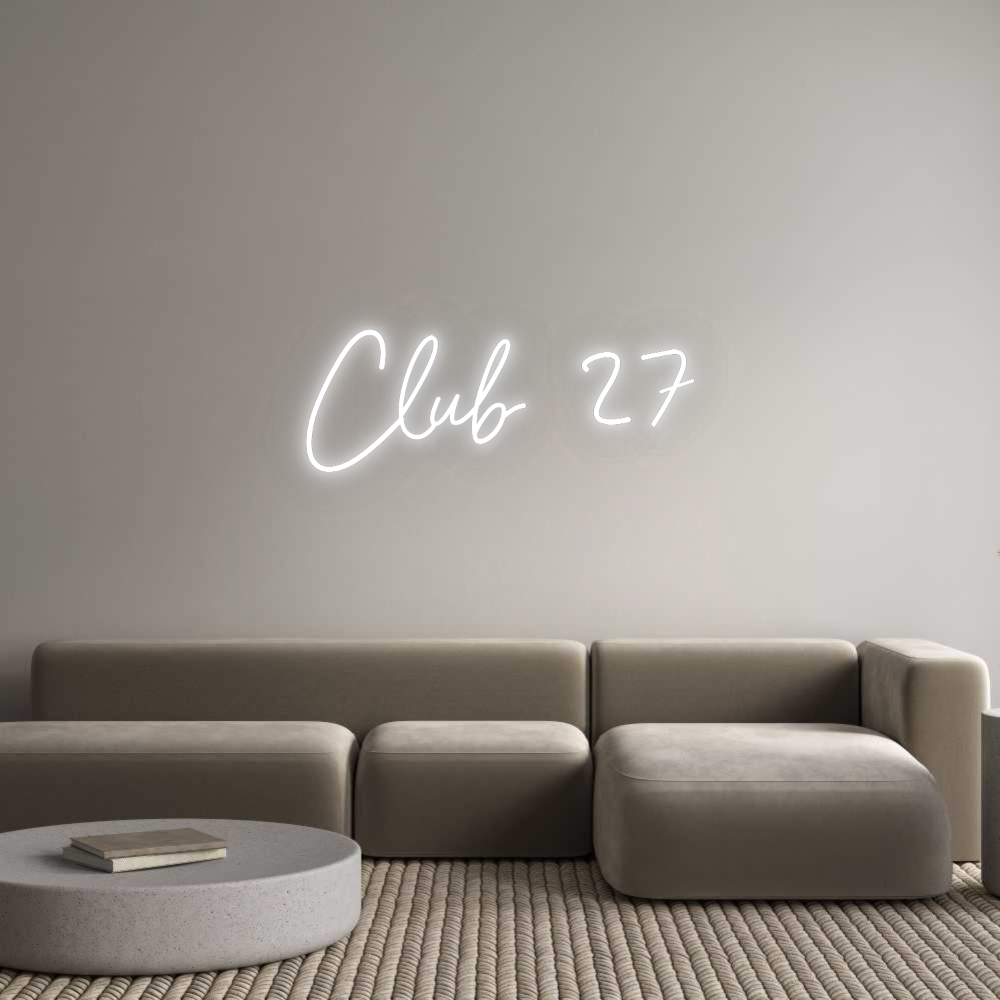 Configurateur - Neon LED Flex - Enseigne néon intérieure personnalisée Club 27