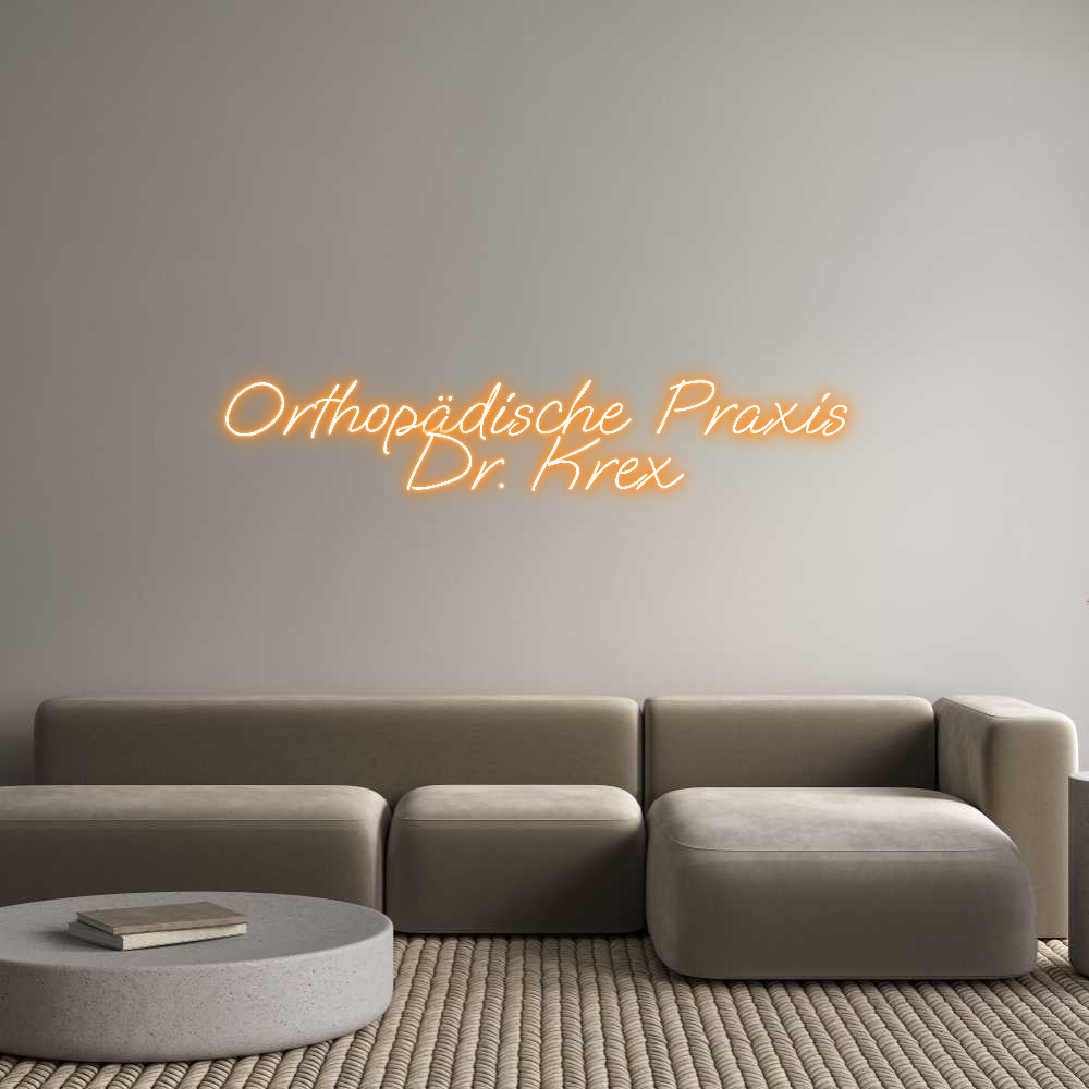Konfigurator - Neon LED Flex - Personalisierter Indoor Schriftzug Orthopädische...