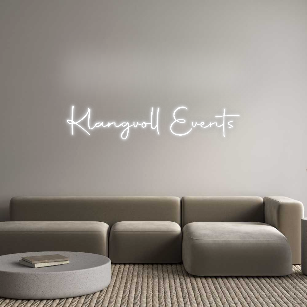 Konfigurator - Neon LED Flex - Personalisierter Indoor Schriftzug Klangvoll Eve...