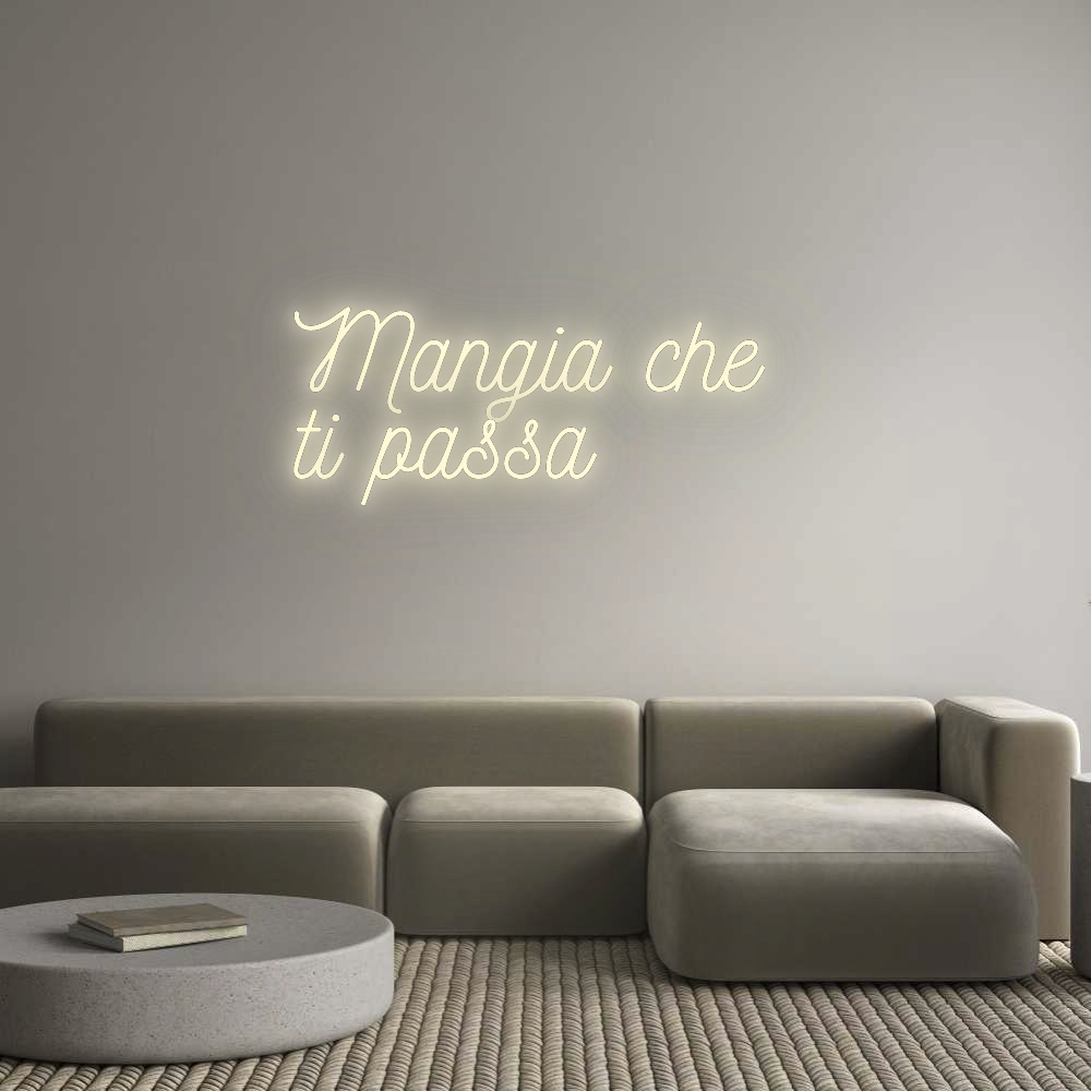 Konfigurator - Neon LED Flex - Personalisierter Indoor Schriftzug Mangia che
...