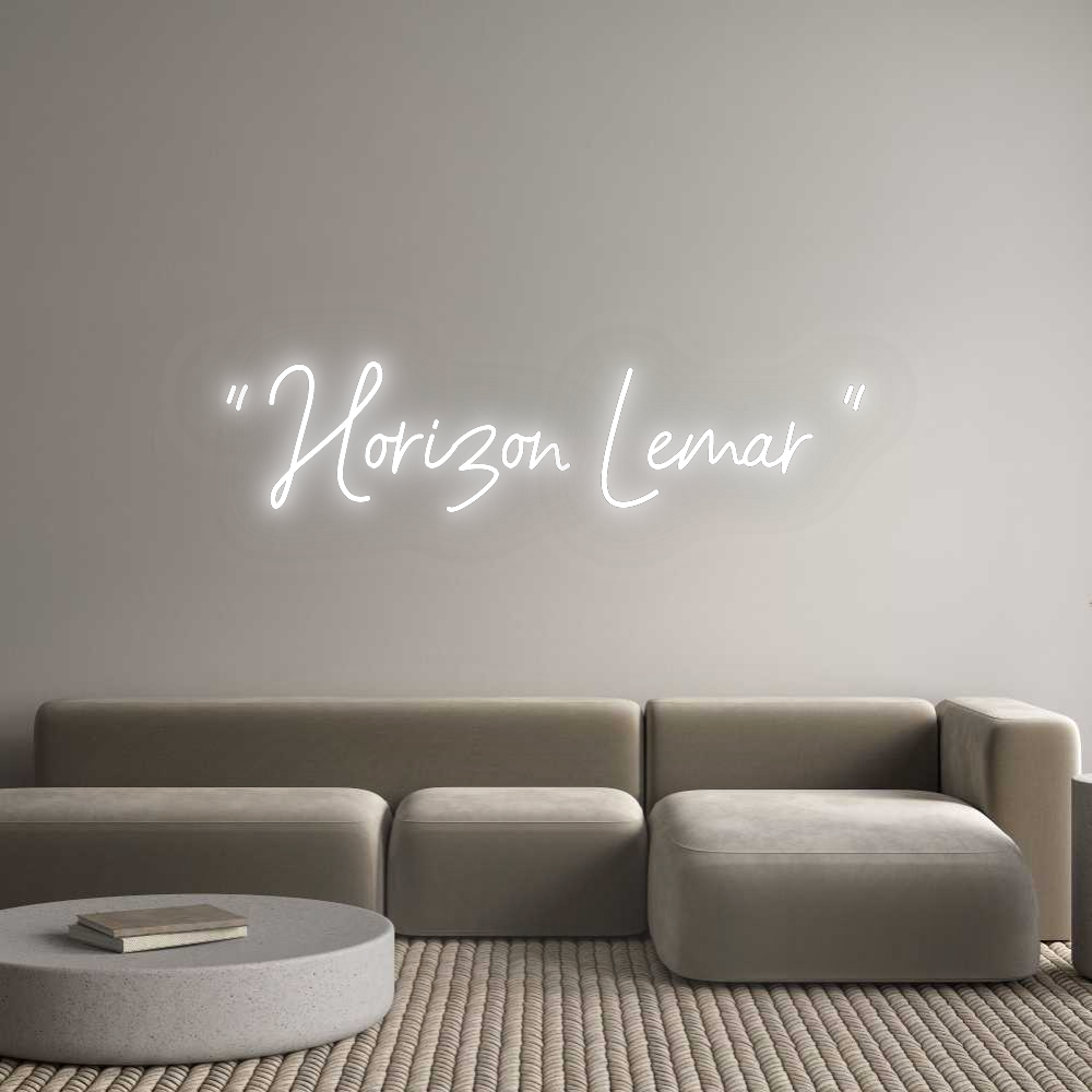 Configurateur - Neon LED Flex - Enseigne néon intérieure personnalisée " Horizon Lem...
