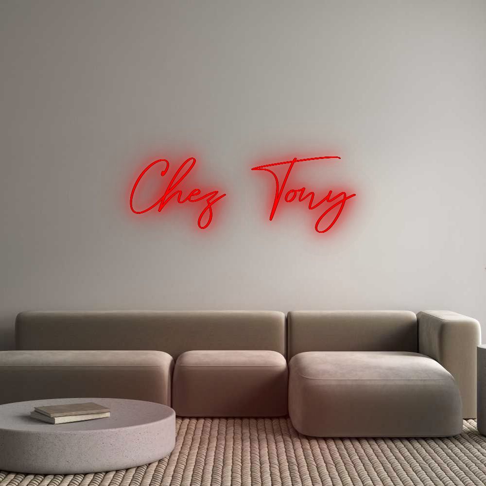 Configurateur - Neon LED Flex - Enseigne néon intérieure personnalisée Chez Tony