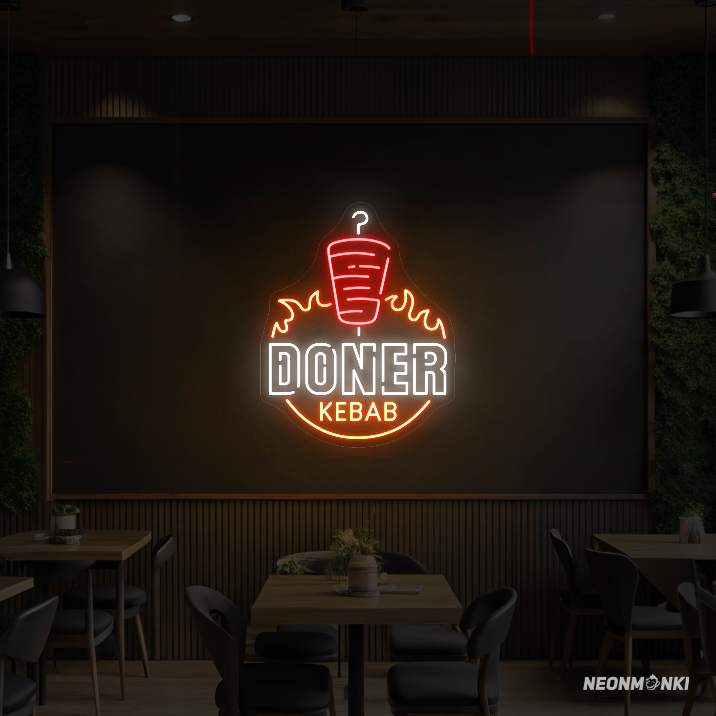 LED Logo Döner Kebab Neon LED Leuchtschild für Imbiss - NEONMONKI