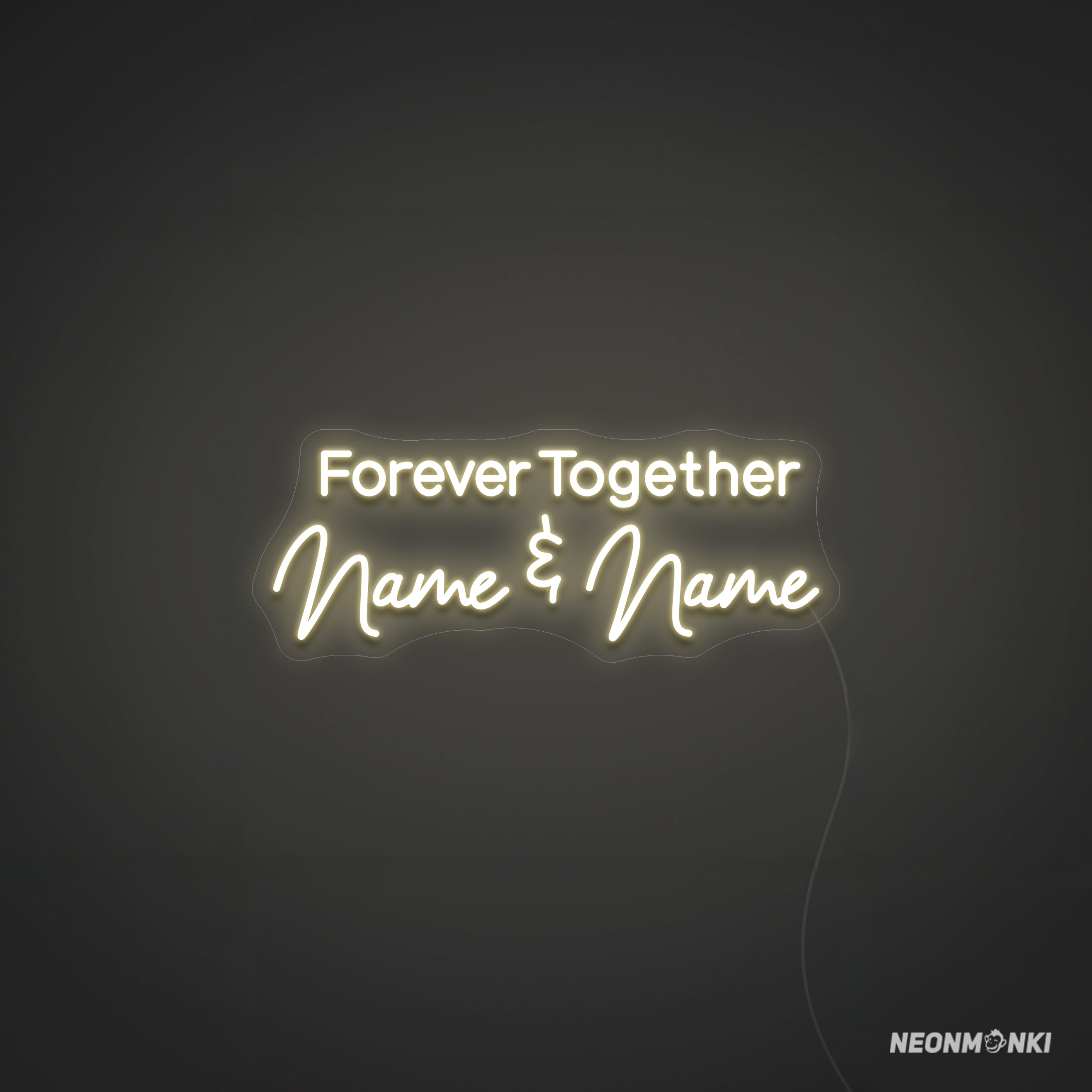 "Forever Together" – Dein personalisiertes Neon LED Leuchtschild mit Namen