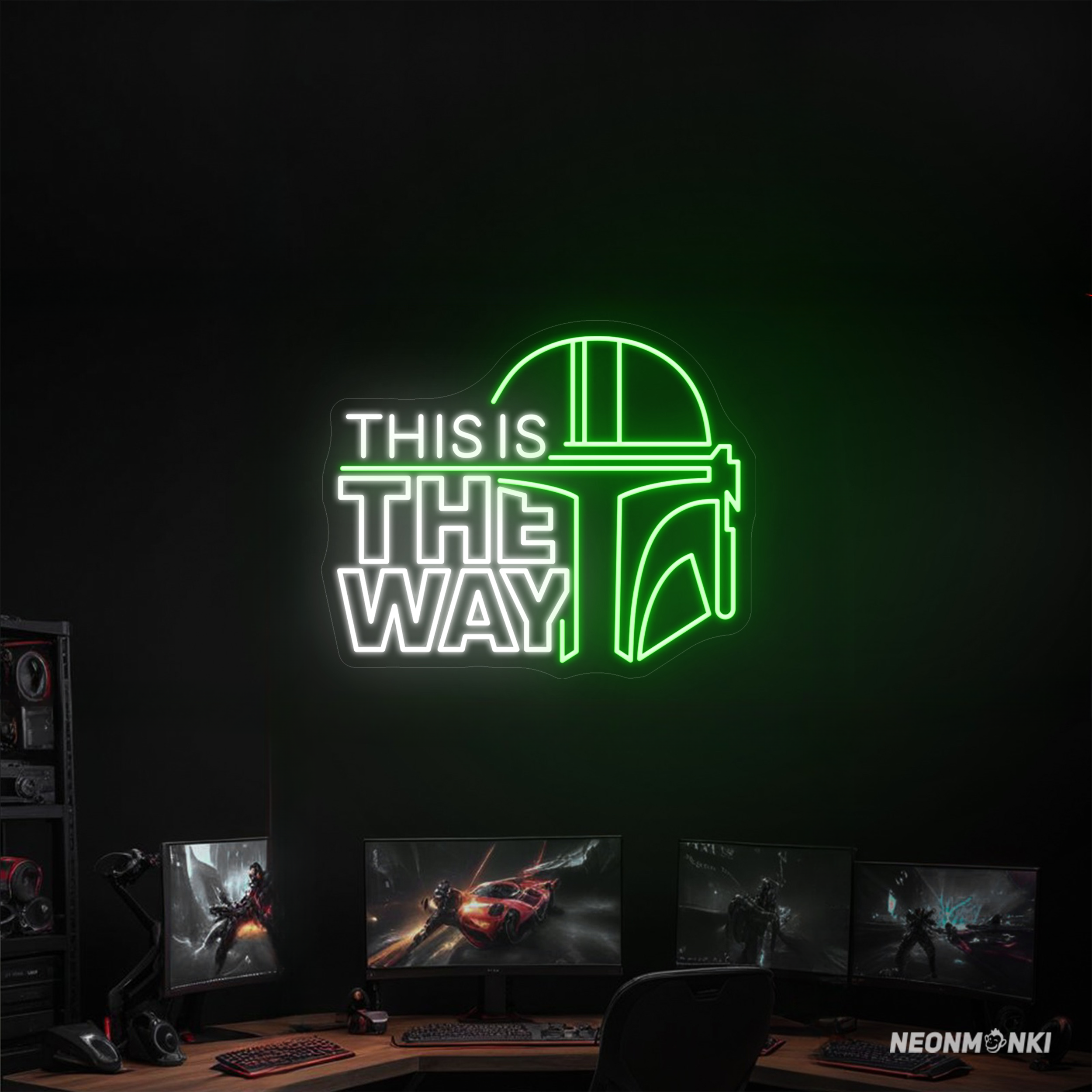 Neon LED Schriftzug für die besten Gamer Zimmer Ideen - NEONMONKI