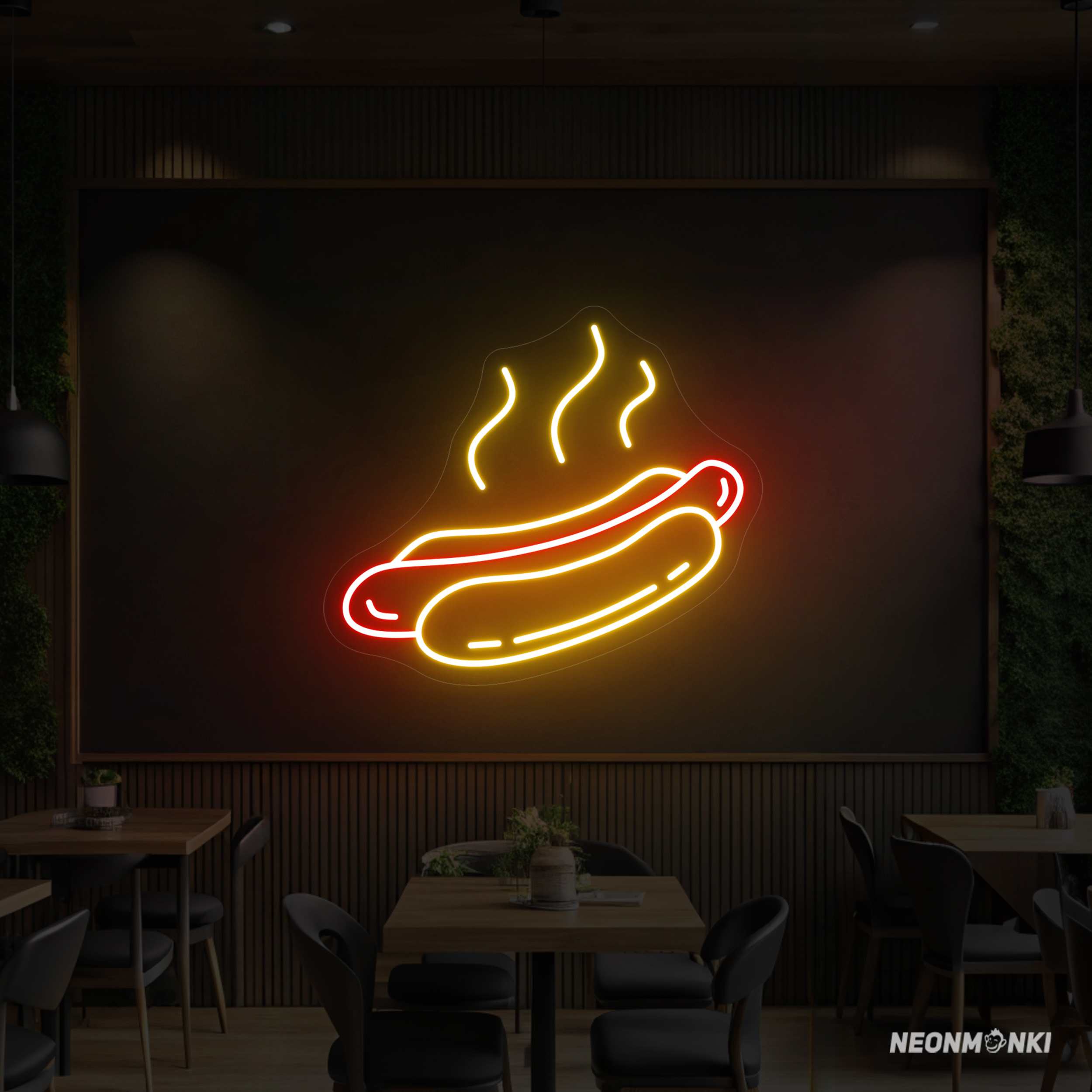 Leuchtschild Hotdog Neon LED für Food-Liebhaber - NEONMONKI