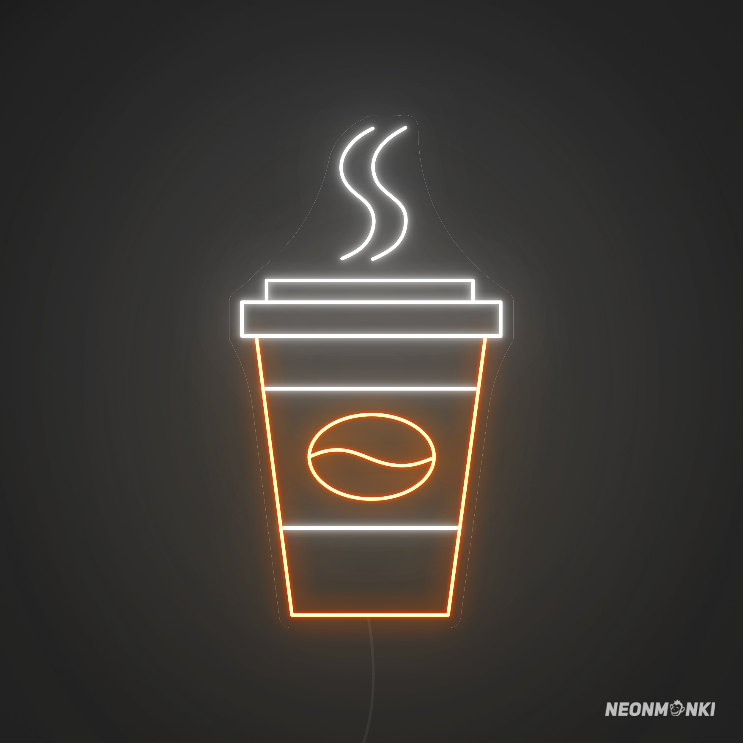 Neon LED Leuchtschilder Koffein zum Mitnehmen "Coffee to go" - NEONMONKI