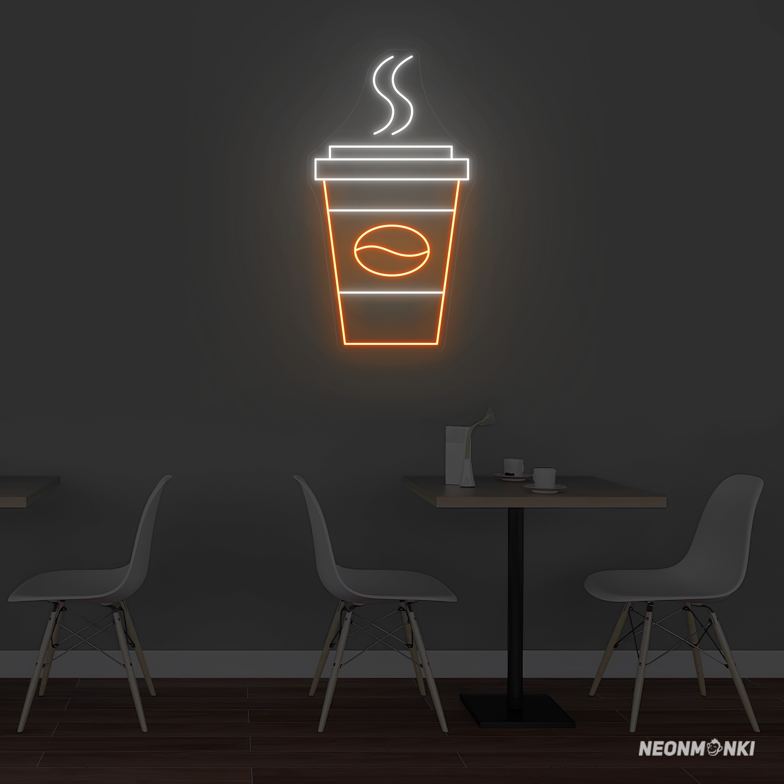 Neon LED Leuchtschilder Koffein zum Mitnehmen "Coffee to go" - NEONMONKI
