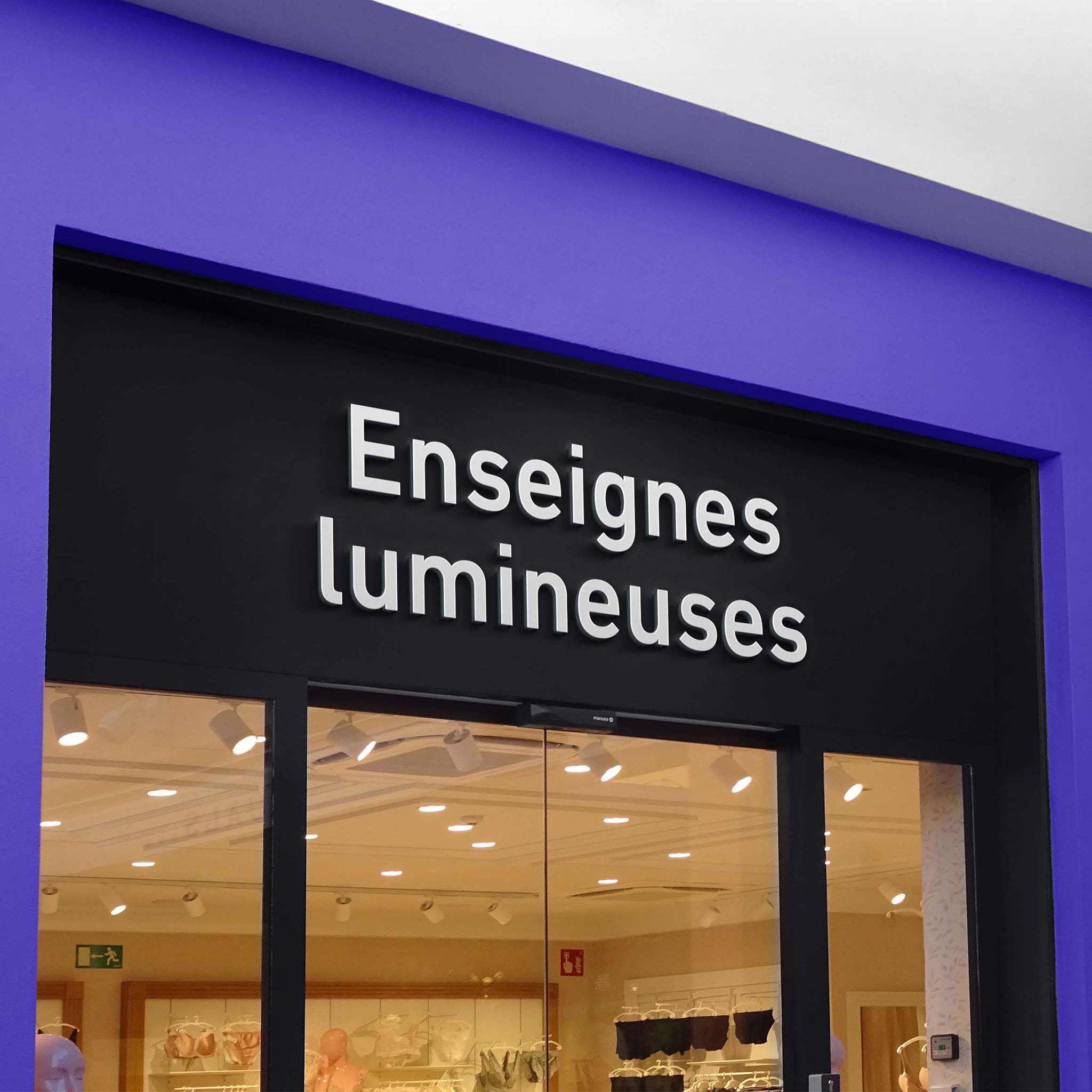 Configurateur - Enseigne publicitaire lumineuse & lettres lumineuses pour l'intérieur et l'extérieur