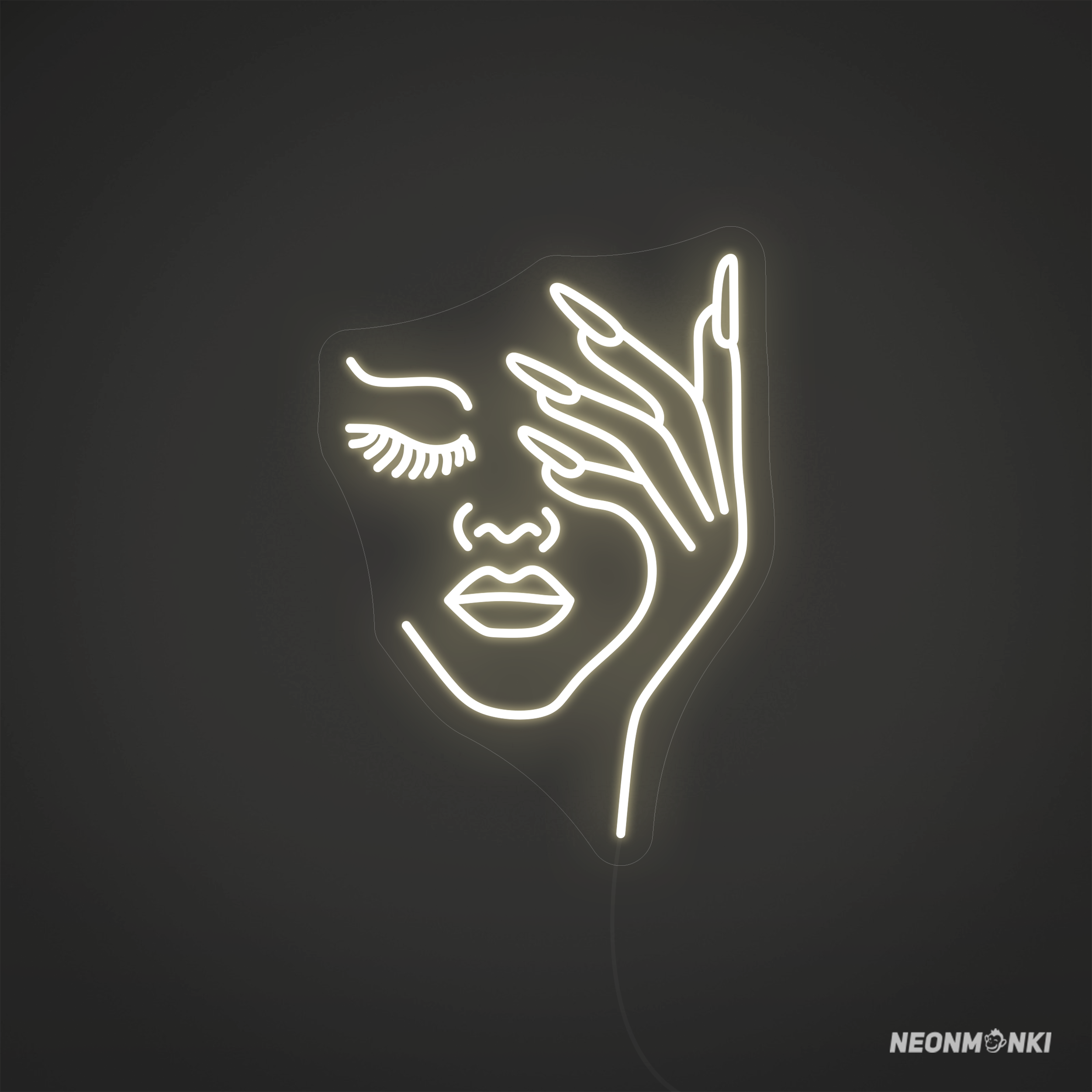 NEONMONKI_led_frauengesicht_warm_weiß