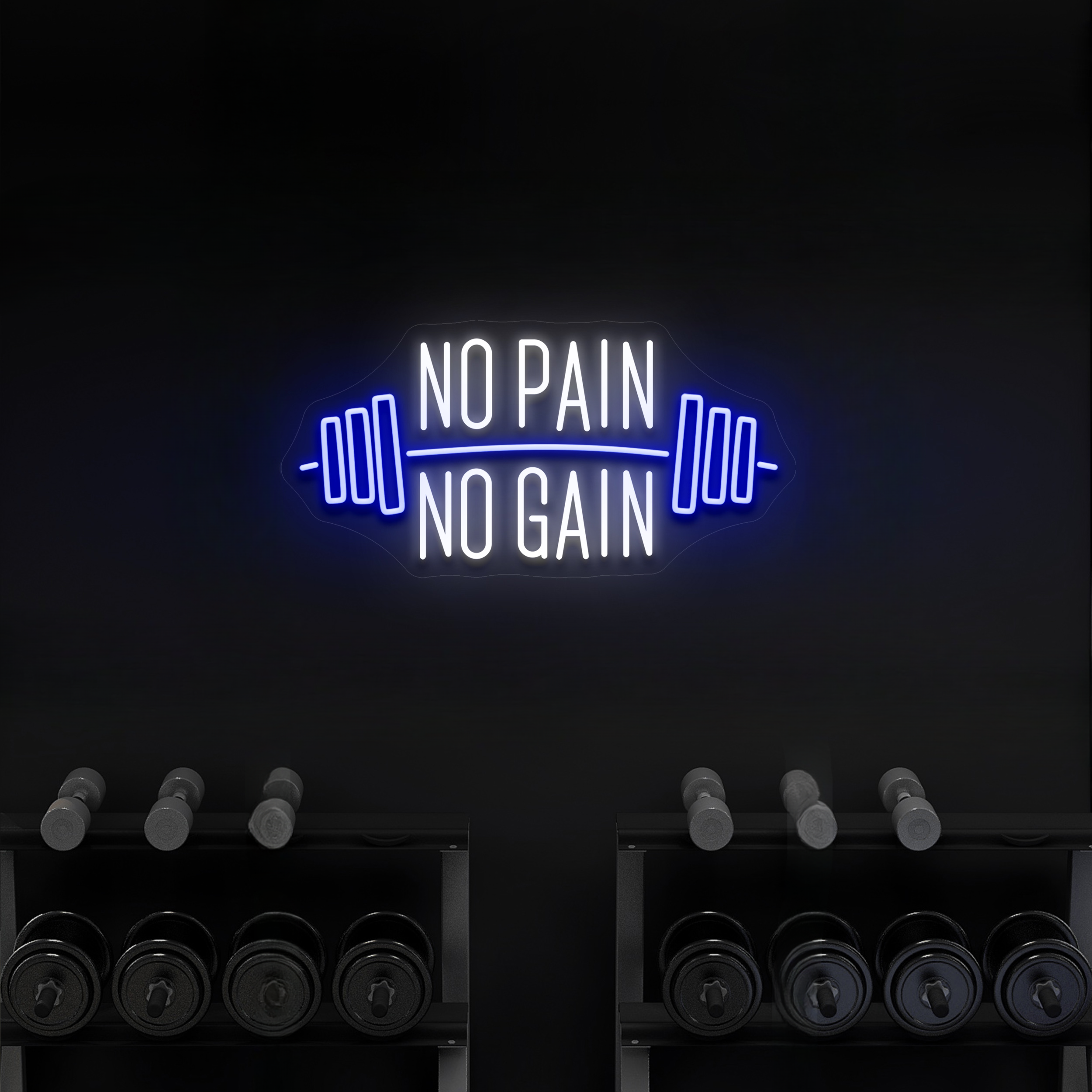 LED Leuchtschild "No Pain No Gain" Perfekte Neon Schild - NEONMONKI