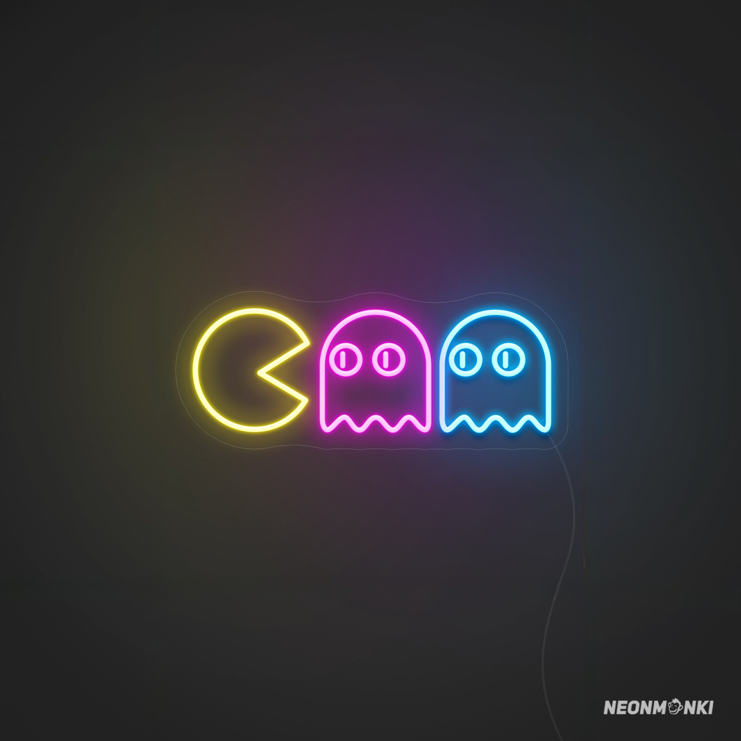 Besten Gamer Zimmer Ideen Neon LED Design mit Geister - NEONMONKI