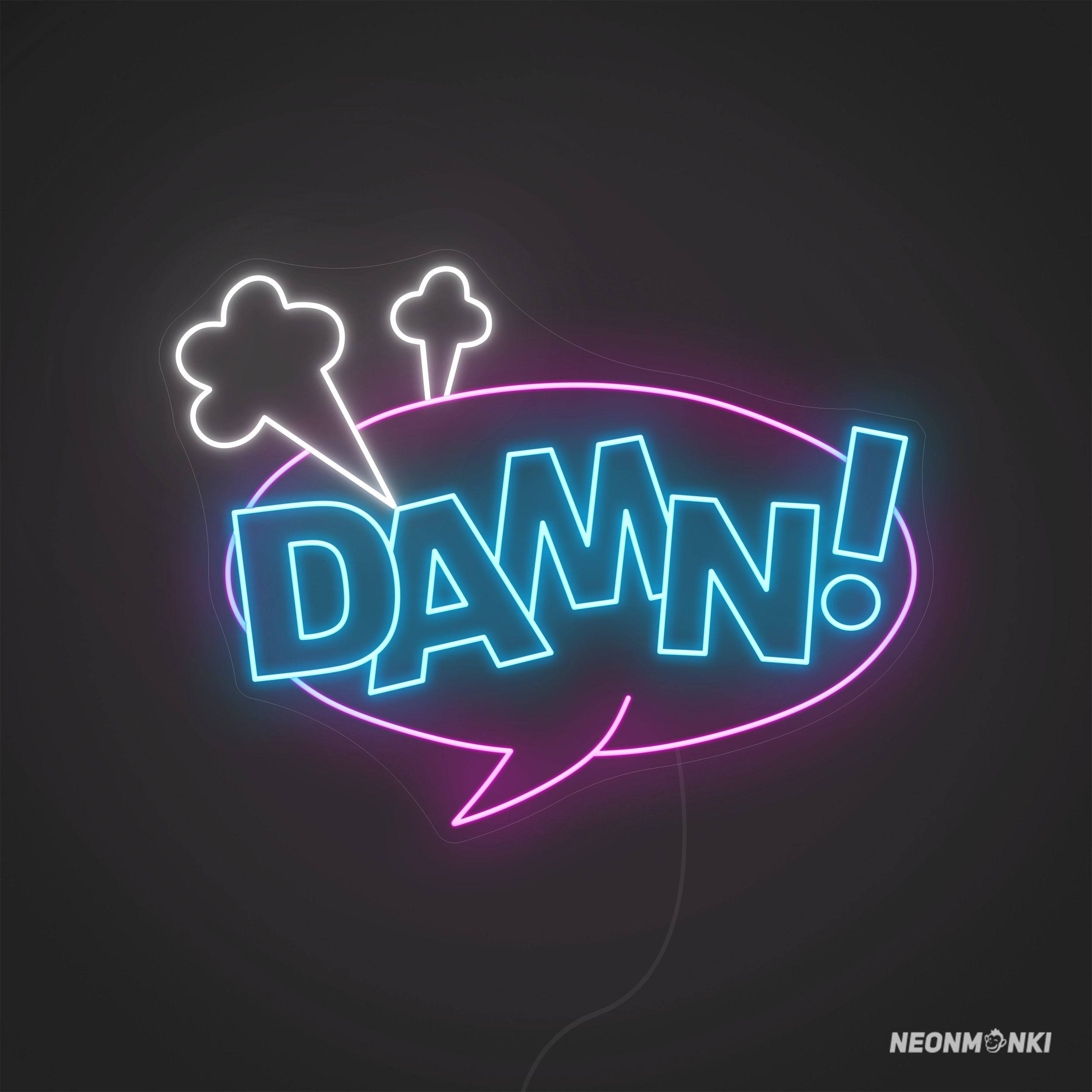DAMN Neon LED Schild von NEONMONKI – kaufen & farbig strahlen lassen