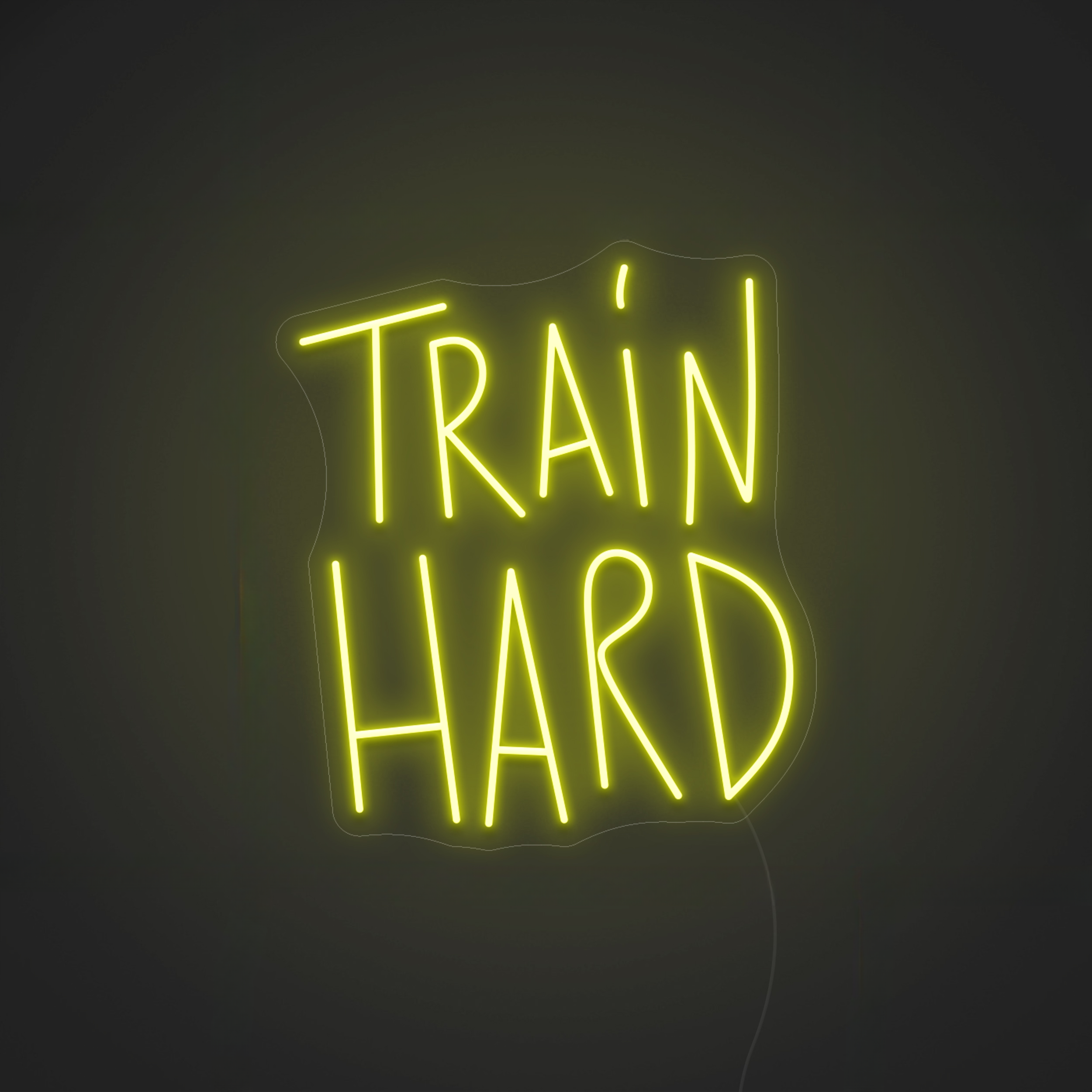 Leuchtschilder "Train Hard" energieeffiziente Neon LED -NEONMONKI
