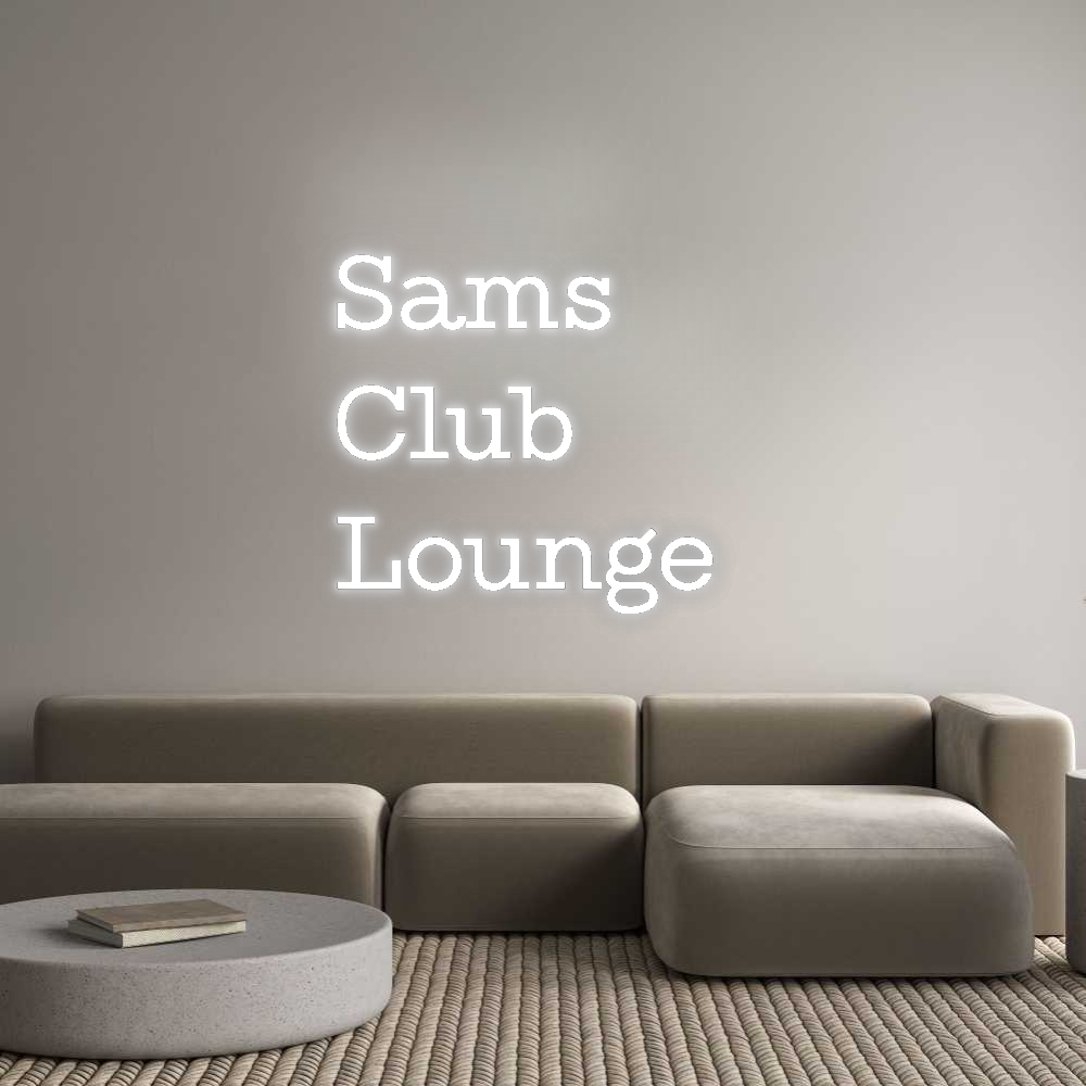 Konfigurator - Neon LED Flex - Personalisierter Indoor Schriftzug Sams
Club
...