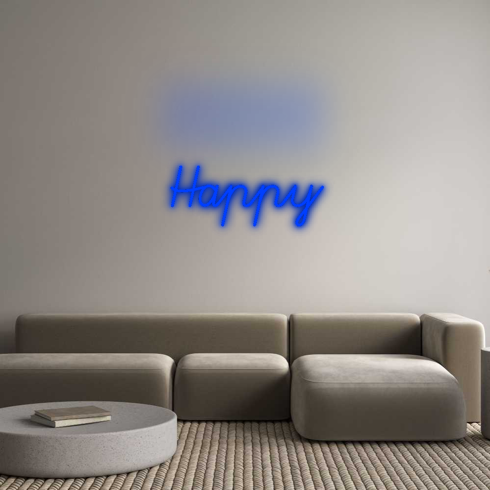 Konfigurator - Neon LED Clip - Personalisierter Indoor Schriftzug Happy