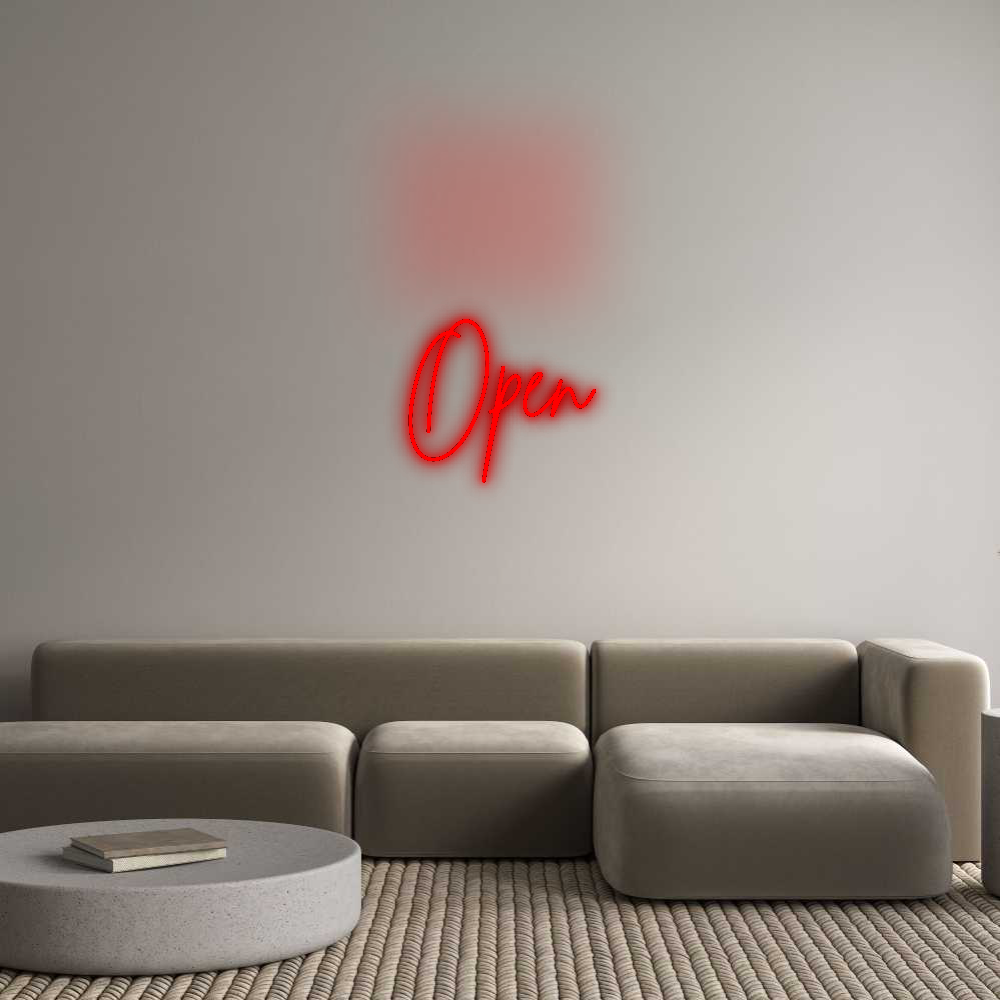 Konfigurator - Neon LED Clip - Personalisierter Indoor Schriftzug Open