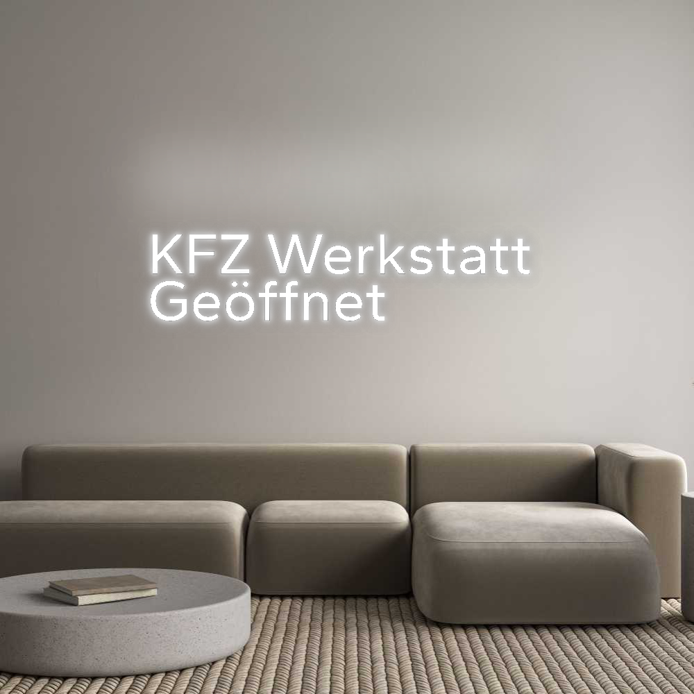 Konfigurator - Neon LED Flex - Personalisierter Indoor Schriftzug KFZ Werkstatt...