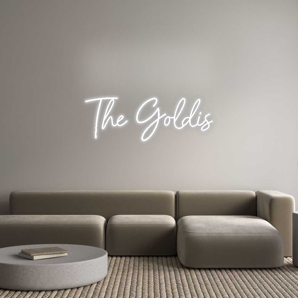 Konfigurator - Neon LED Flex - Personalisierter Indoor Schriftzug The Goldis