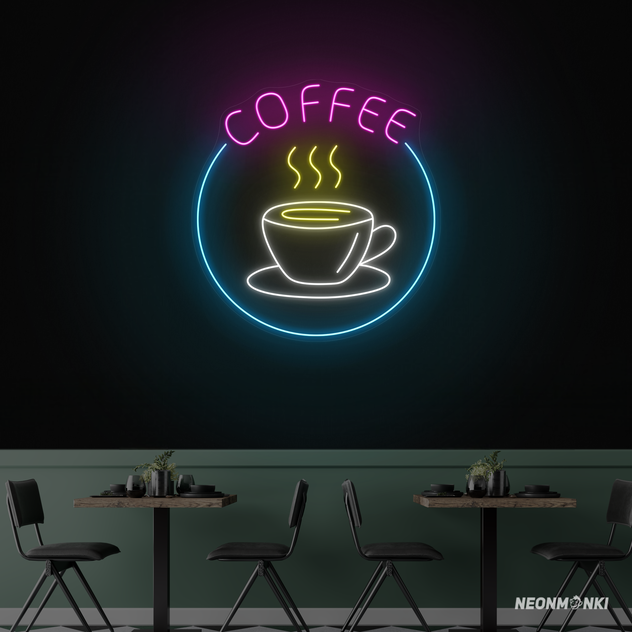 Neon LED Logo "coffee & Kaffeetasse" Kaufen Leuchtschild - NEONMONKI