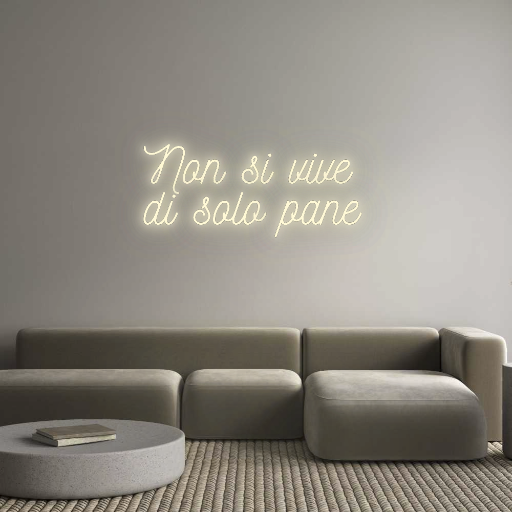 Konfigurator - Neon LED Flex - Personalisierter Indoor Schriftzug Non si vive
...
