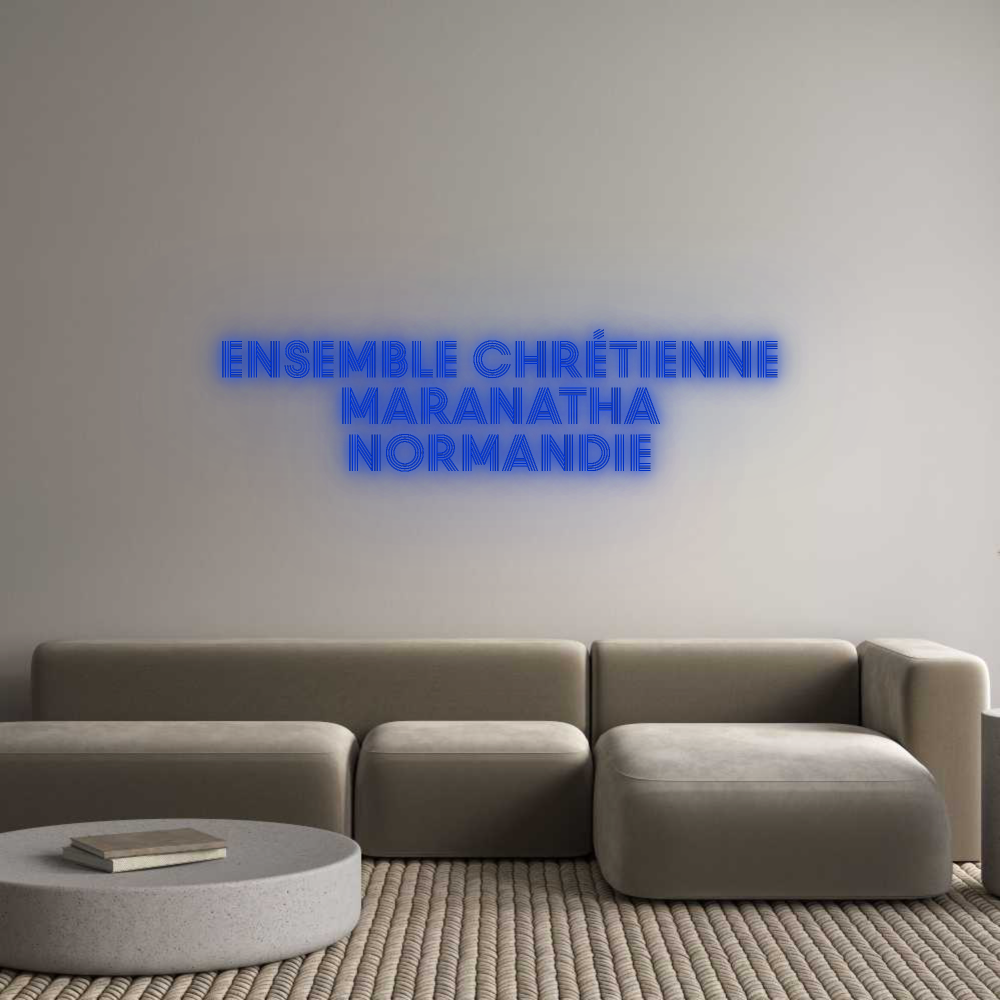 Configurateur - Neon LED Flex - Enseigne néon intérieure personnalisée Ensemble Chré...