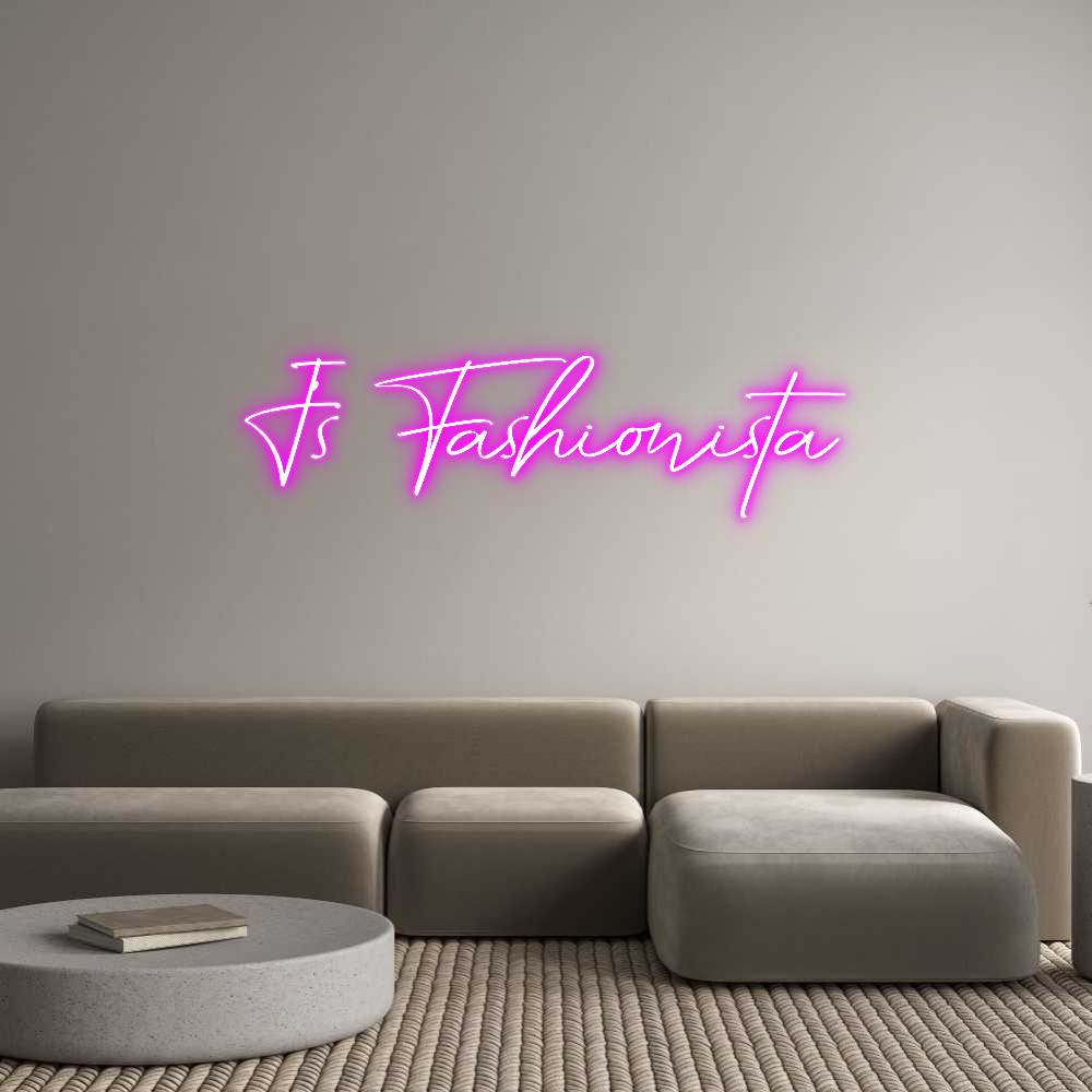 Konfigurator - Neon LED Clip - Personalisierter Indoor Schriftzug J's Fashionista