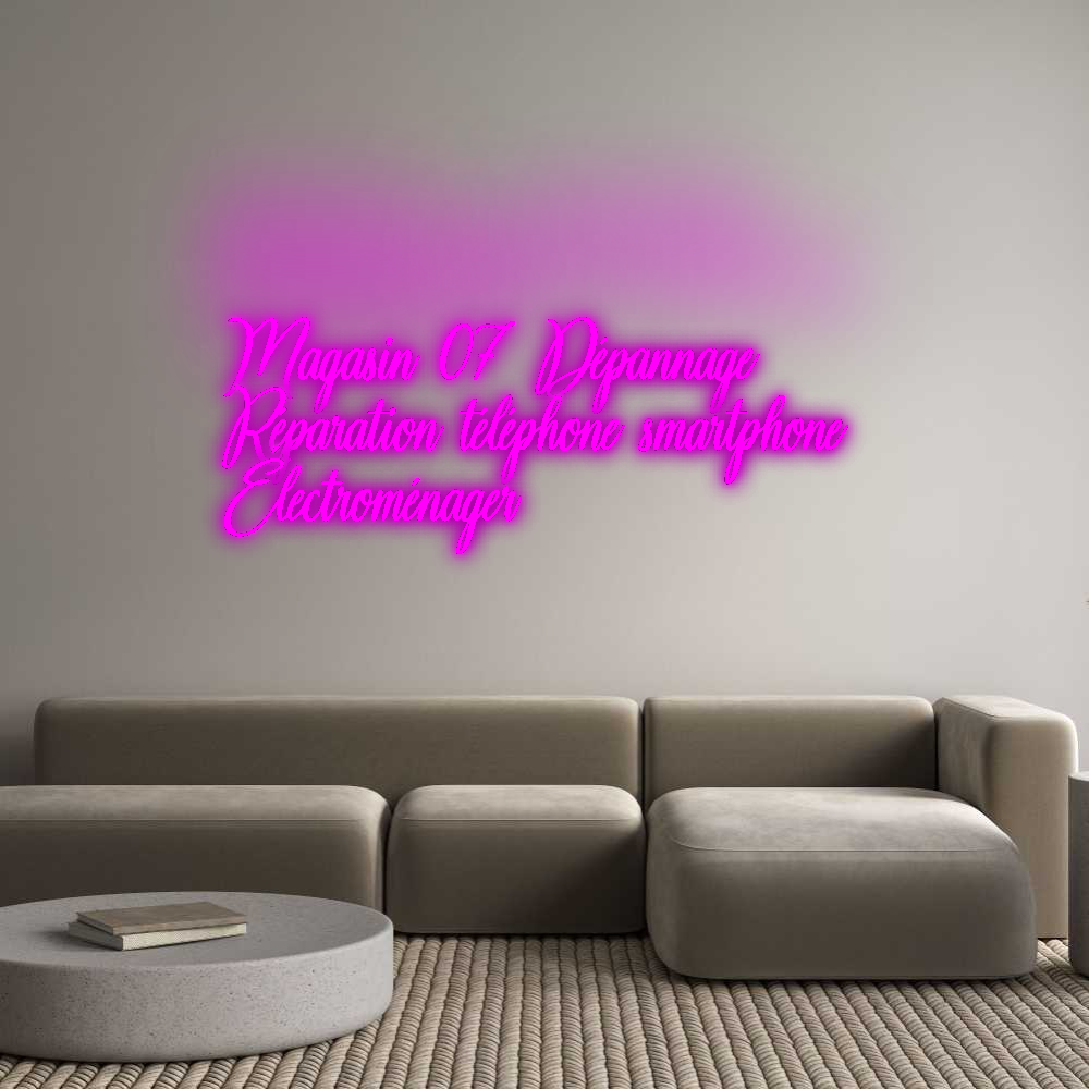 Configurateur - Neon LED Liquid Acryl - Lettres néon personnalisées pour l'intérieur et l'extérieur Magasin 07 Dé...
