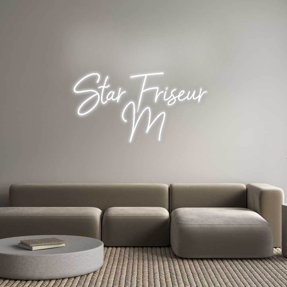 Konfigurator - Neon LED Flex - Personalisierter Indoor Schriftzug Star Friseur ...