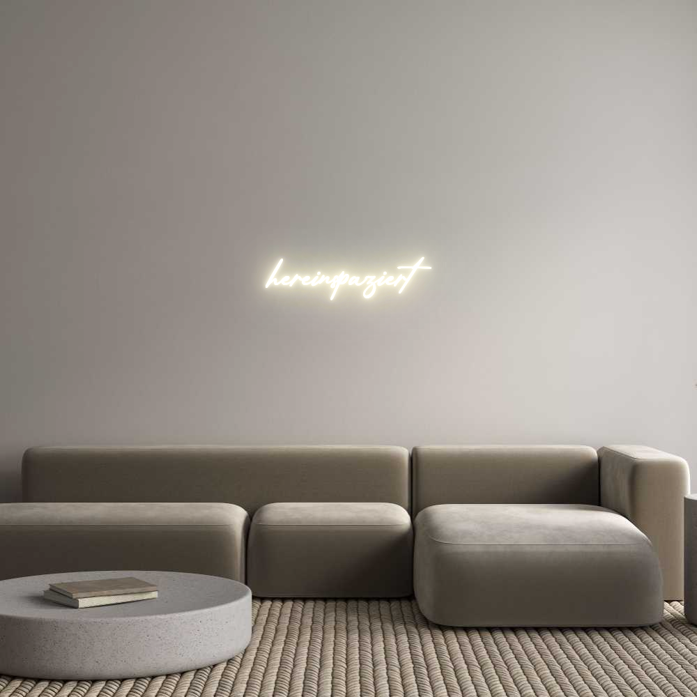 Konfigurator - Neon LED Clip - Personalisierter Indoor Schriftzug hereinspaziert
