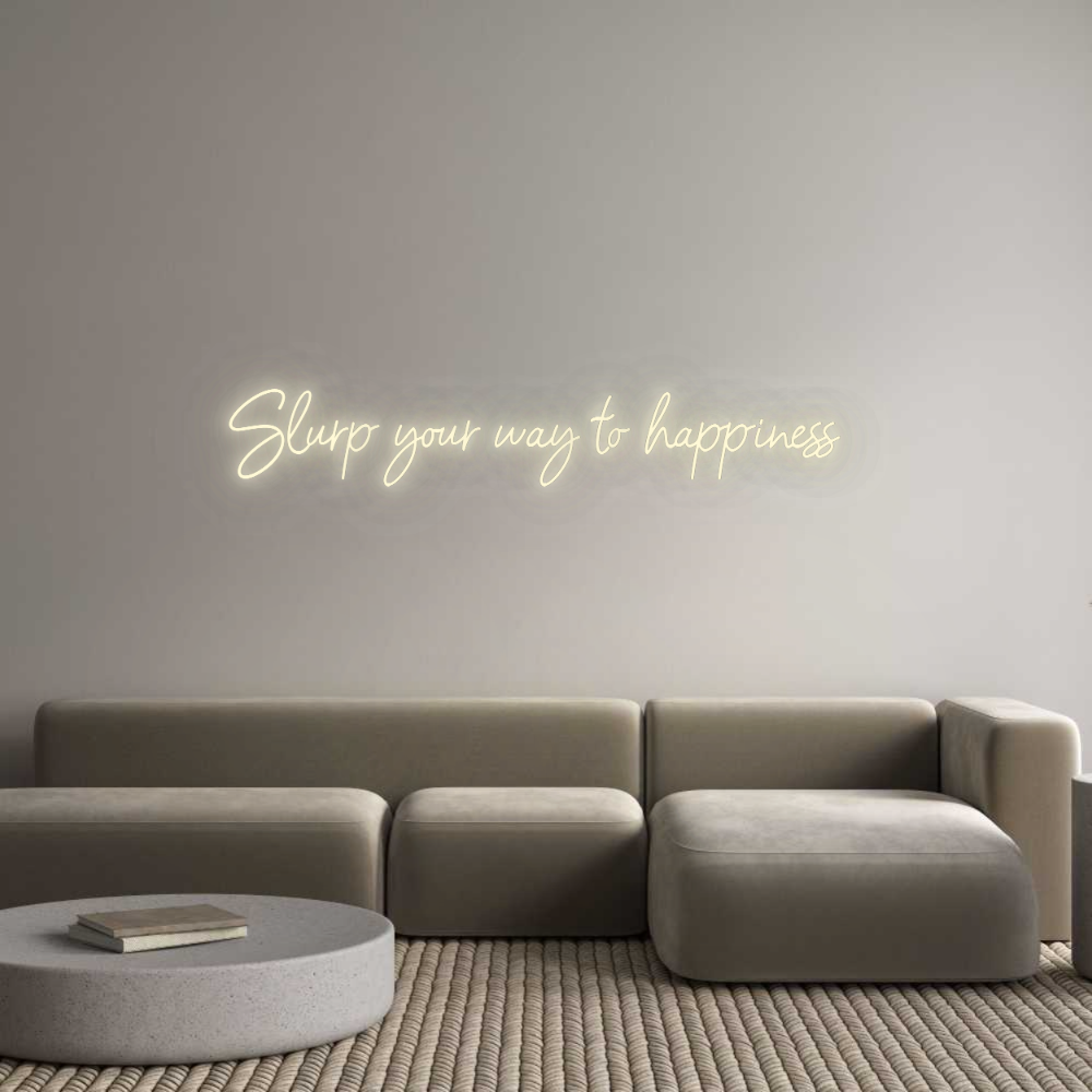 Konfigurator - Neon LED Flex - Personalisierter Indoor Schriftzug Slurp your wa...