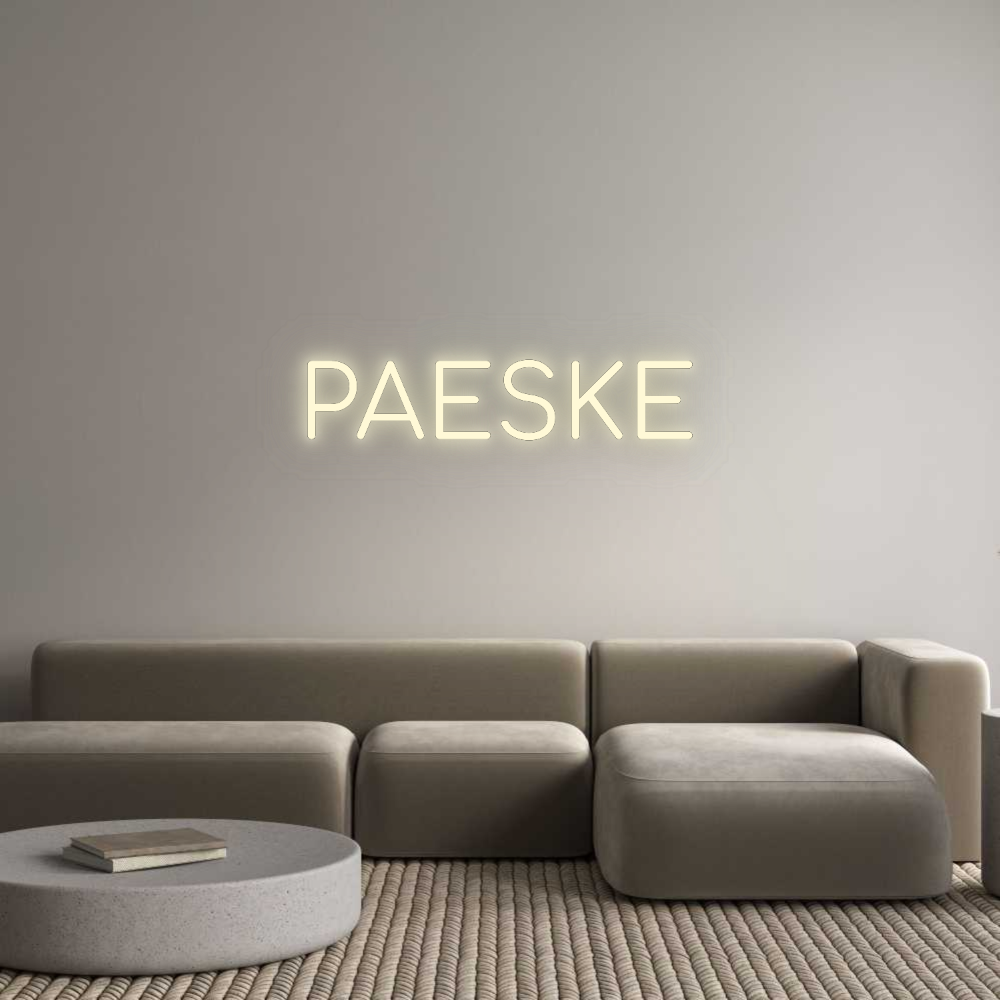 Konfigurator - Neon LED Flex - Personalisierter Indoor Schriftzug PAESKE