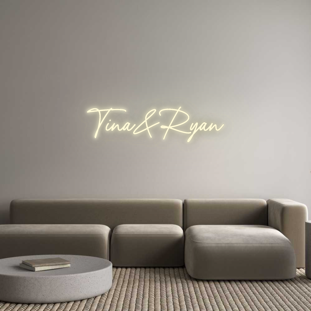 Konfigurator - Neon LED Flex - Personalisierter Indoor Schriftzug Tina&Ryan