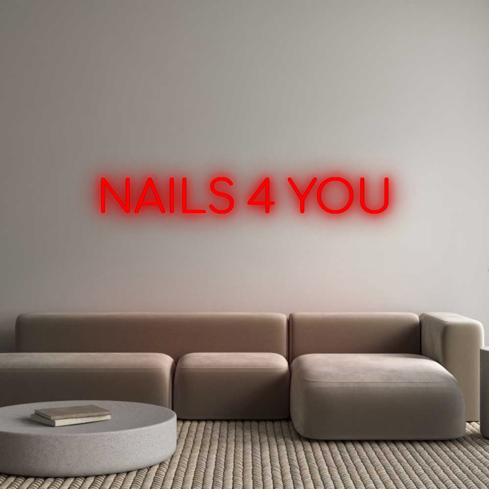 Konfigurator - Neon LED Flex - Personalisierter Indoor Schriftzug NAILS 4 YOU