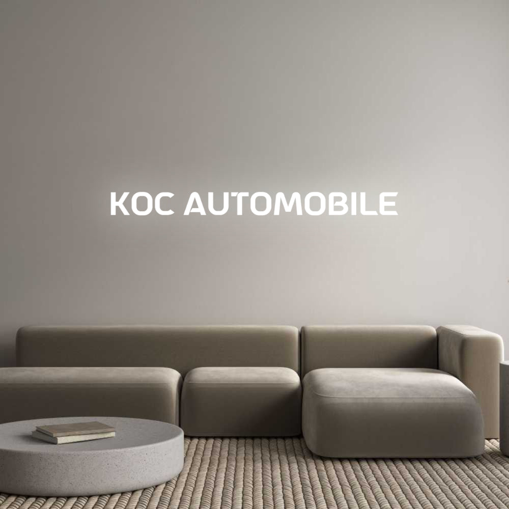 Konfigurator - Personalisierte Leuchtreklame & Leuchtbuchstaben Koc Automobile