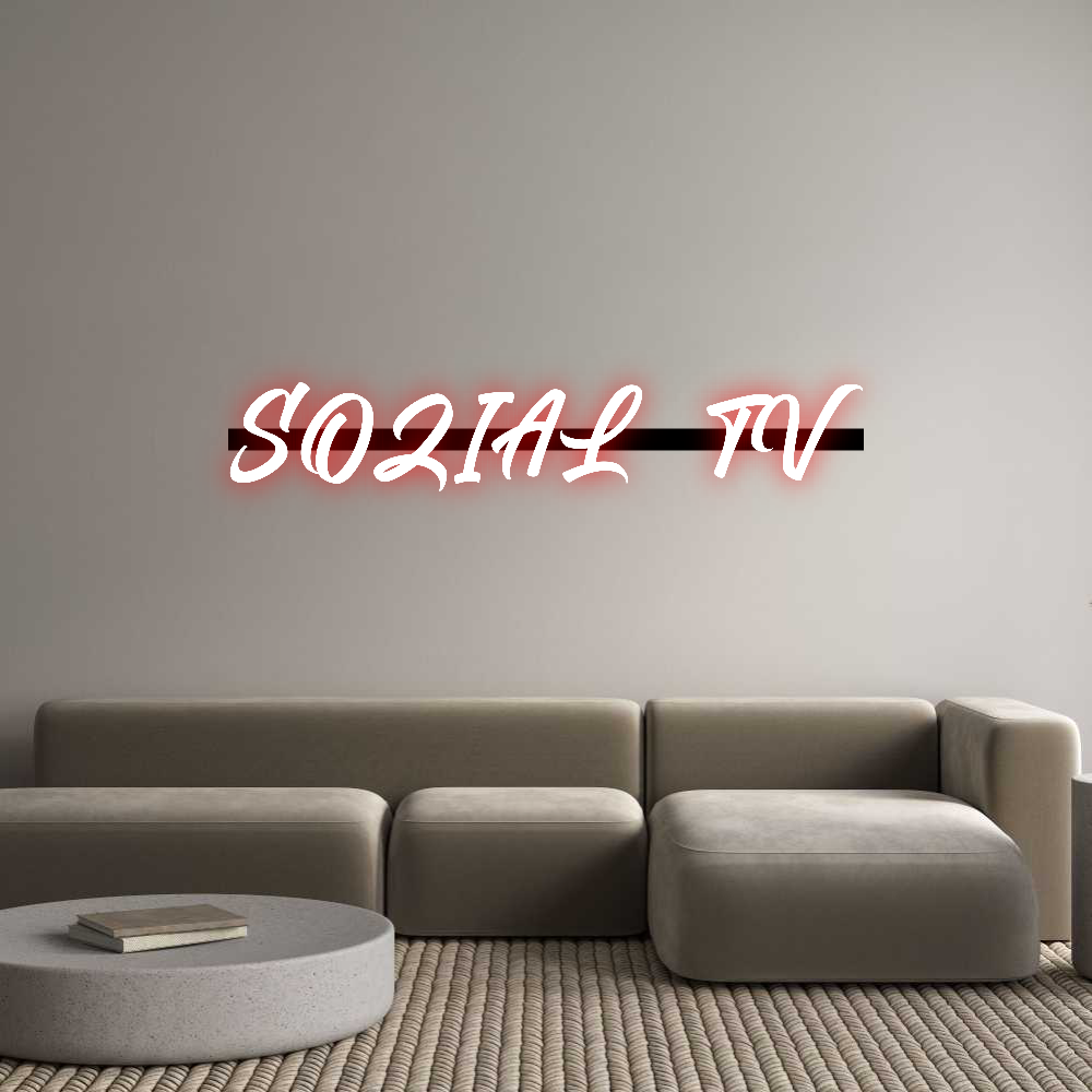 Konfigurator - Personalisierte Leuchtreklame & Leuchtbuchstaben SOZIAL TV
