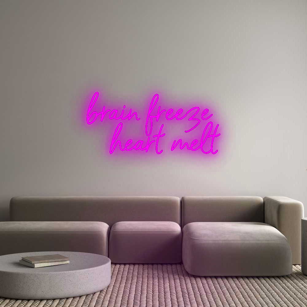 Konfigurator - Neon LED Flex - Personalisierter Indoor Schriftzug brain freeze ...